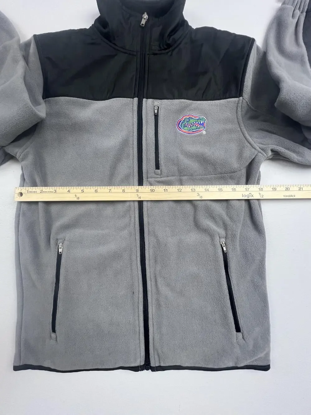 New Florida Gators Jacket Boys Large 14/16 Gray NCAA Football Genuine Stuff